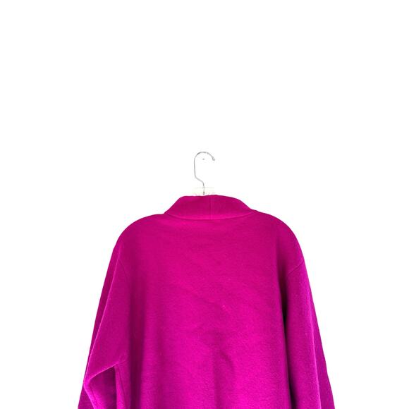 Eileen Fisher Purple Basic Classy Dressy Wool Felt Sweater Jacket Size Medium - Picture 8 of 12